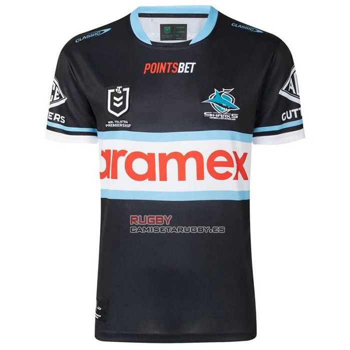 Camiseta Cronulla Sutherland Sharks Rugby 2023 Segunda